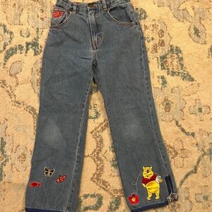Vintage Winnie the Pooh Embroidered Jeans Kids size 6